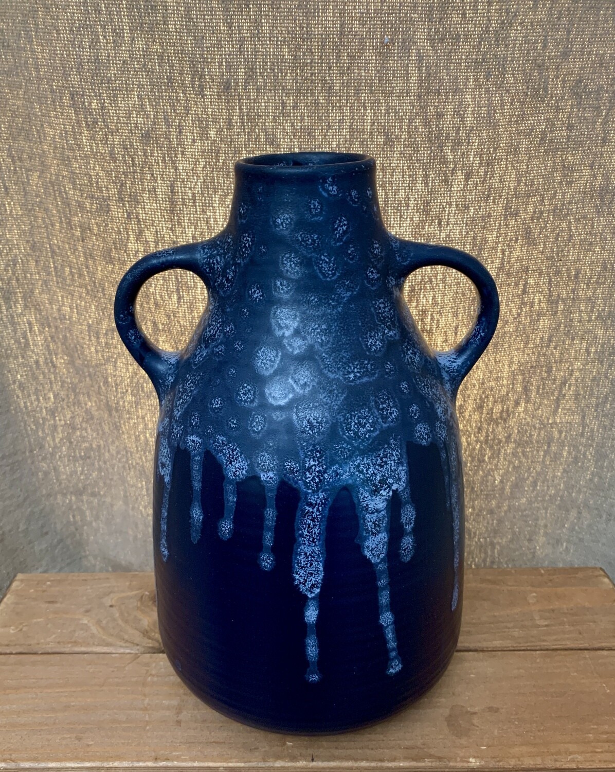 Earthenware Jug Blue Lg