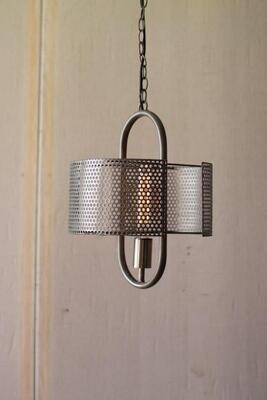 Pendant Lamp w/Perforated Metal Shade