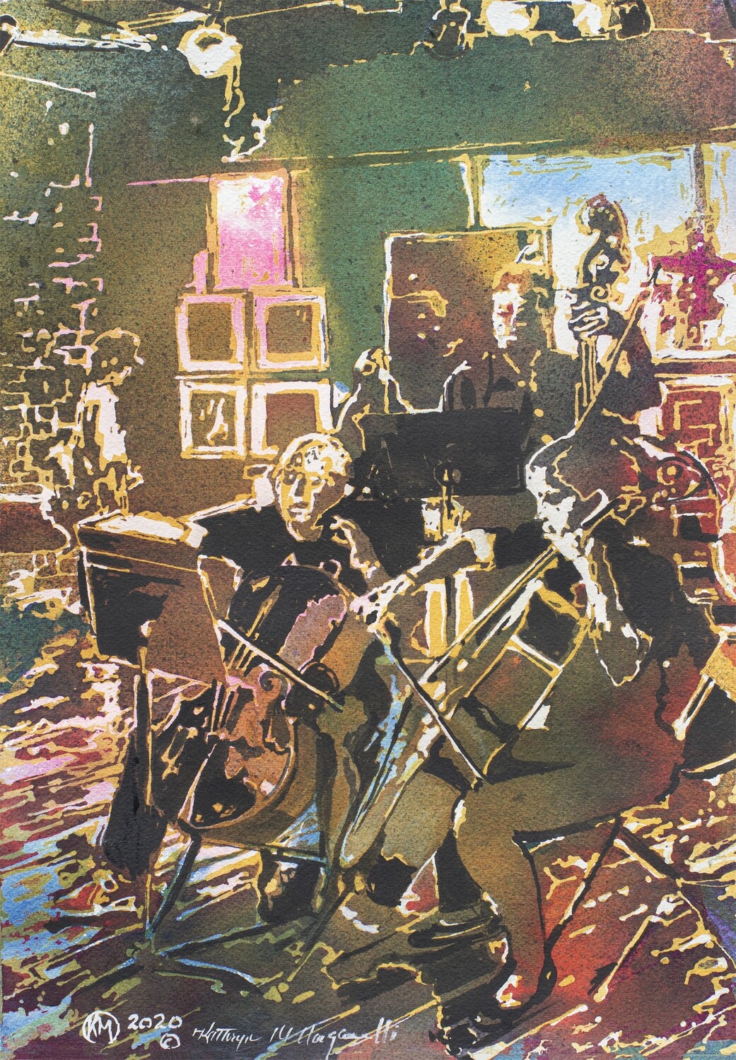 Kathy Morganelli - &quot;A Little Gallery Music&quot; - 11&quot; x 16&quot;T