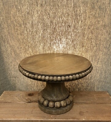Carved Wood Display Pedestal - Lg