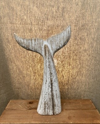 Carved Wooden Whale Tail