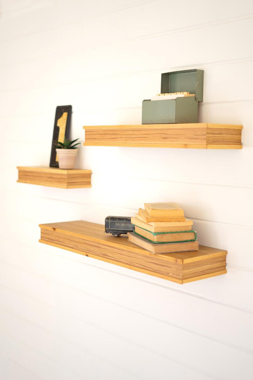 S/3 Floating Wooden Shelves S/3 Floating Wooden Shelves
