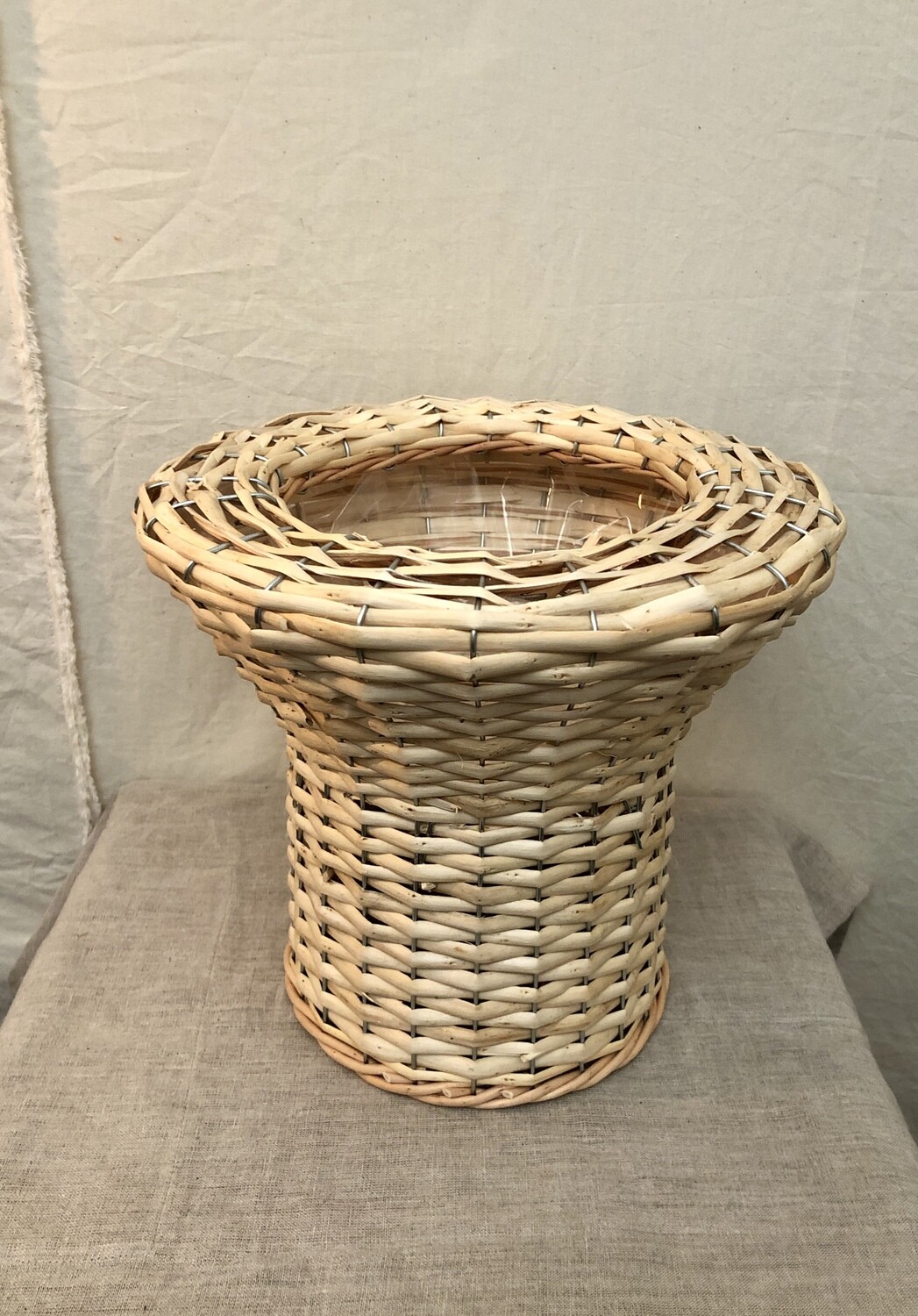 Flared Rattan Planter - Sm