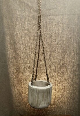 Hand Carved Hanging Wooden Vase
