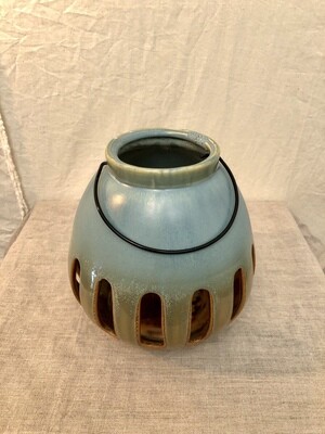 Stoneware Lantern Teal