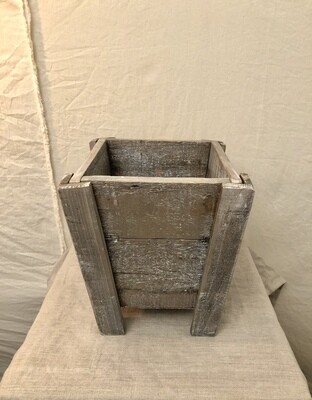 Square Recycled Wood Planter - Sm