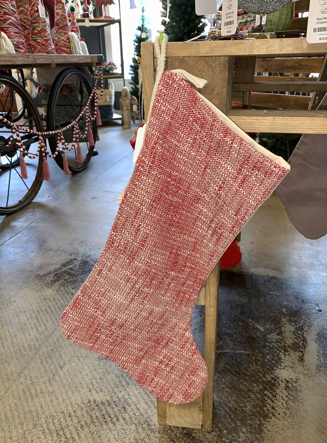 Cotton Stocking w/Tassels 20" Cotton Stocking w/Tassels 20"