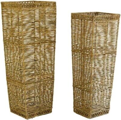 Tall Tapered Seagrass Planter - Lg Tall Tapered Seagrass Planter - Lg