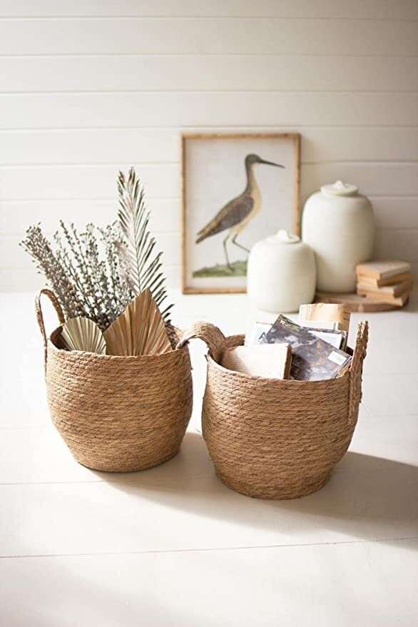 Woven Pannier Saddle Baskets