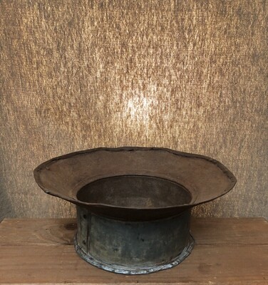 Antique Rustic Metal Bowl - Lg