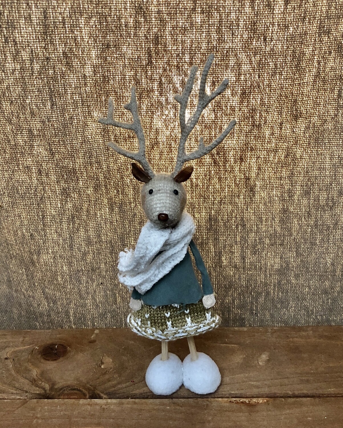 Mrs. Reindeer Teal 9" Mrs. Reindeer Teal 9"
