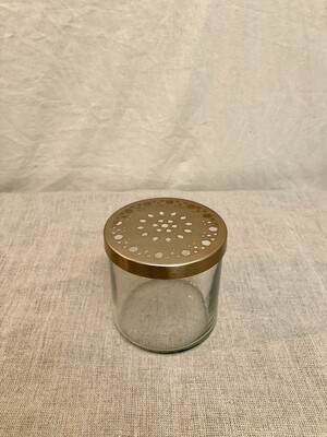 Glass Jar w/Metal Lid 3.2&quot; x 3.2&quot;T