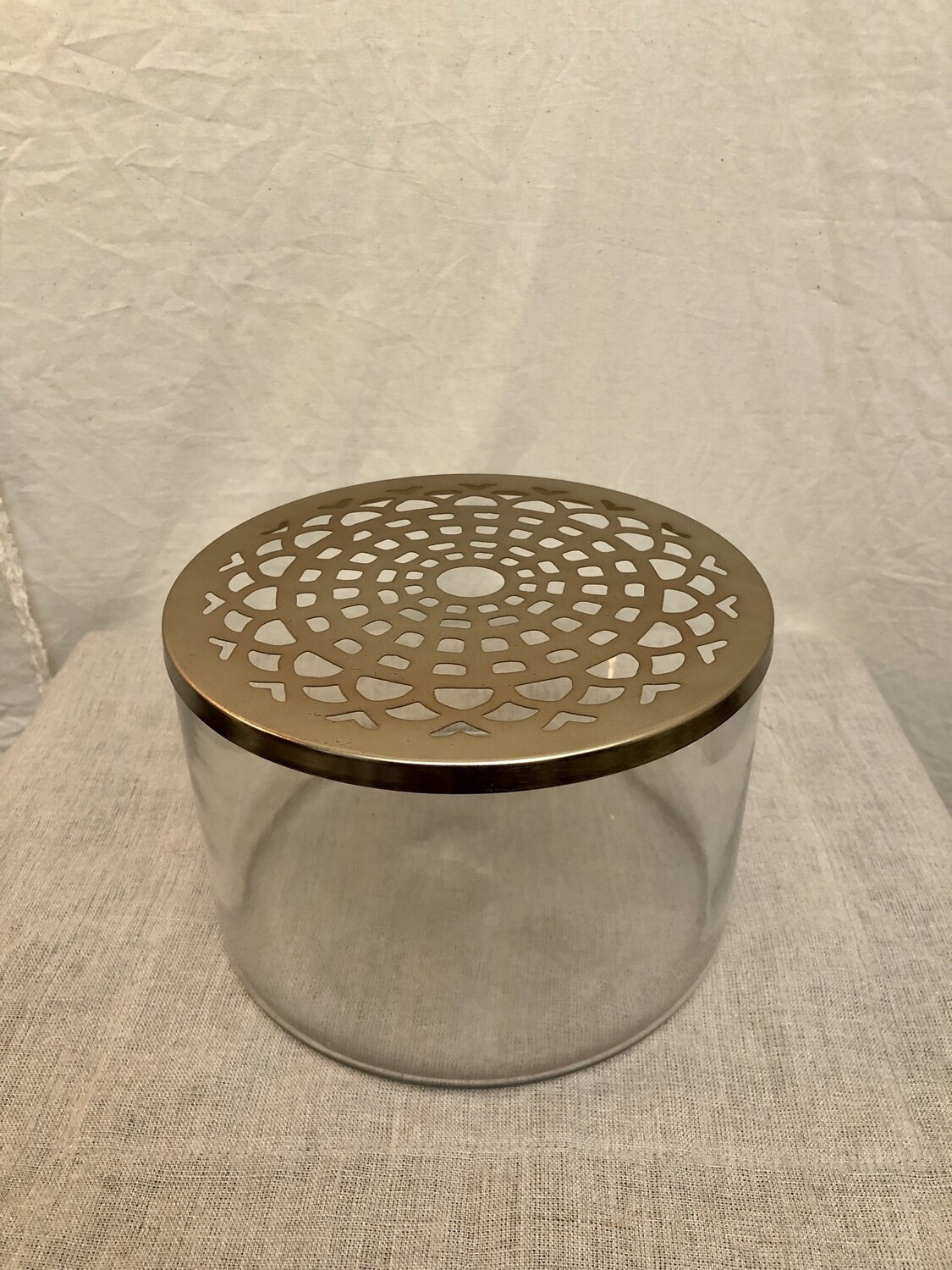 Glass Jar w/Metal Lid 7&quot; x 5&quot;T