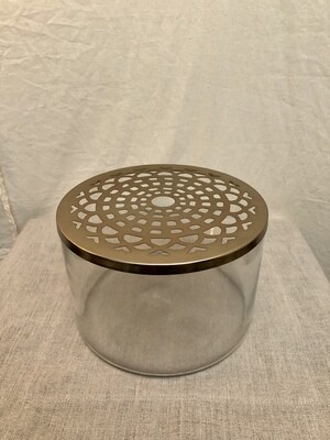 Glass Jar w/Metal Lid 7&quot; x 5&quot;T