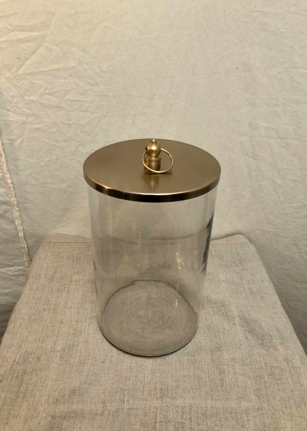 Glass Jar w/Metal Lid 6.2" x 10.2"T Glass Jar w/Metal Lid 6.2" x 10.2"T