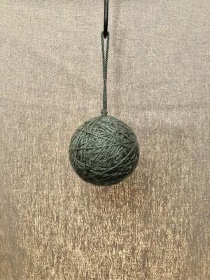 Wool String Wrap Ball Ornament 3.5&quot;