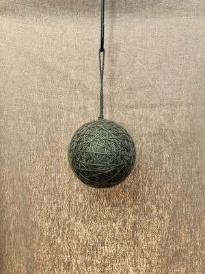 Wool String Wrap Ball Ornament 5&quot;