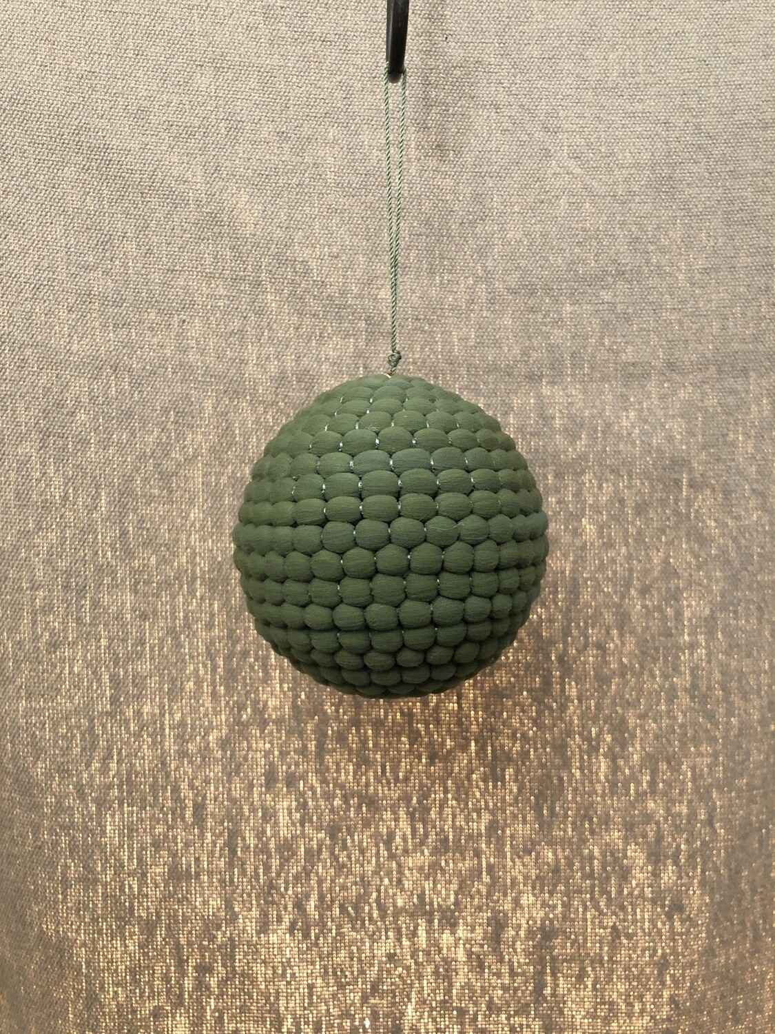 Woven Green Ball Ornament 4&quot;