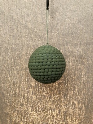 Woven Green Ball Ornament 4&quot;