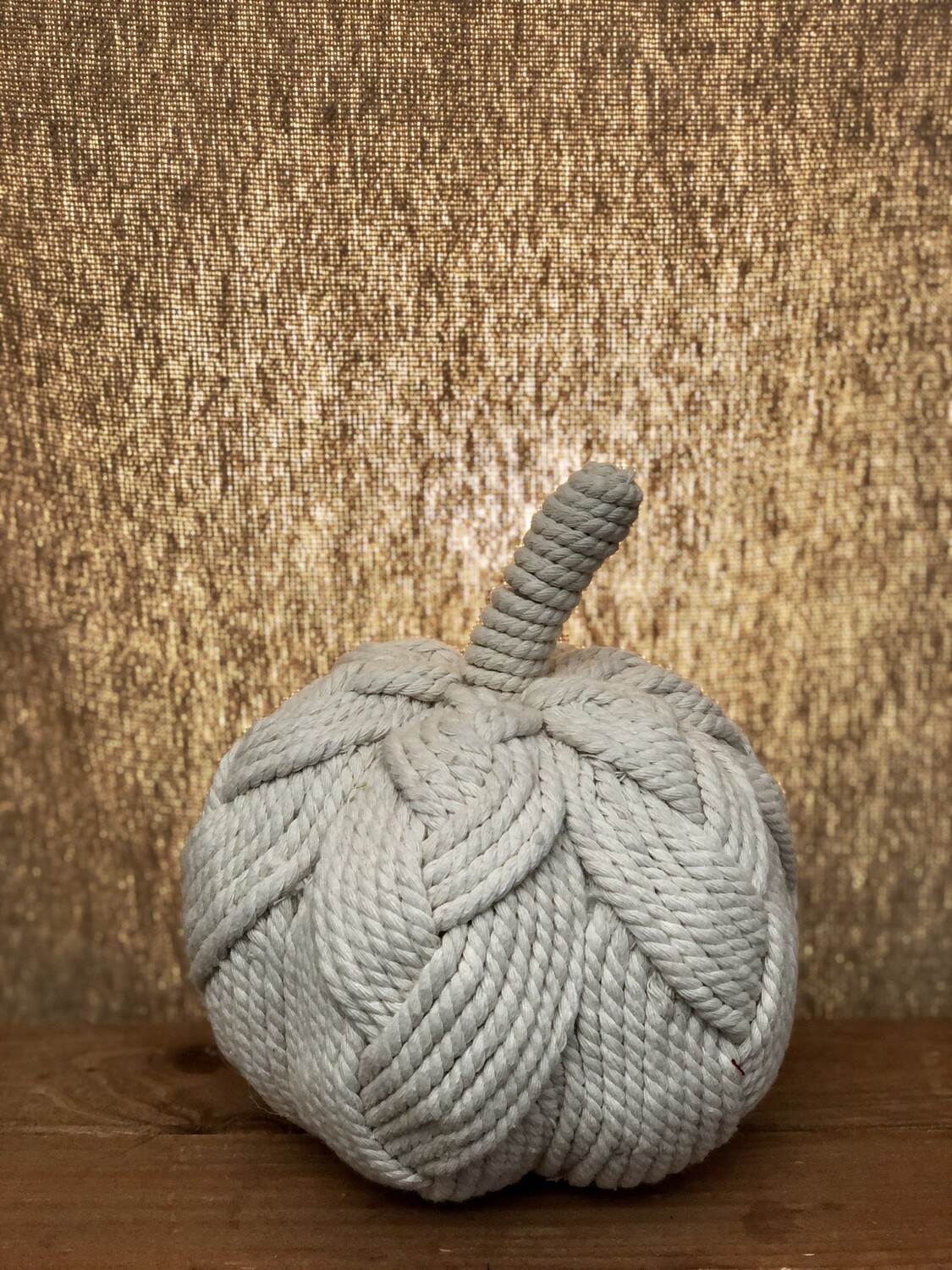 7&quot; Rope Pumpkin Cream