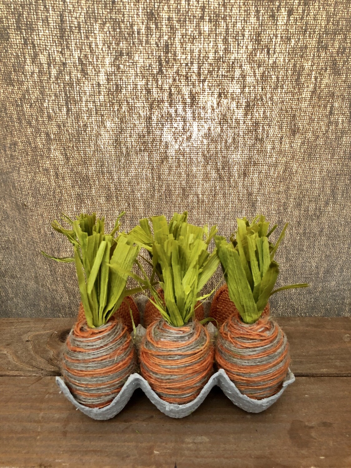 S/6 Carrots in Egg Carton 5&quot;T