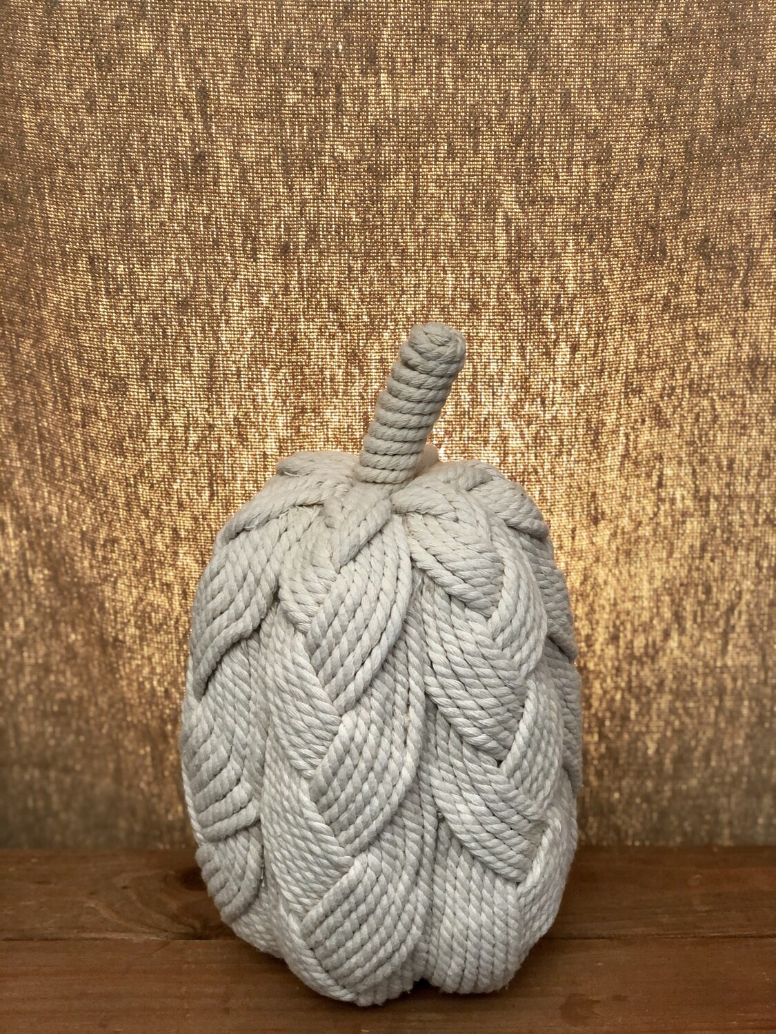 11&quot; Rope Pumpkin Cream