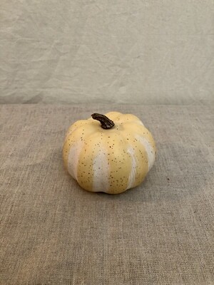 Small Fall Frosted Pumpkin Yellow