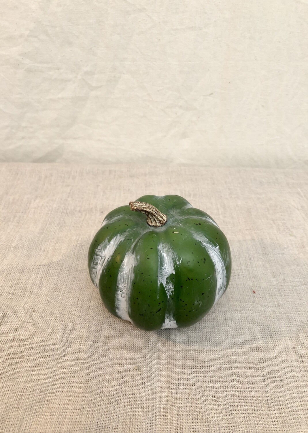 Small Fall Frosted Pumpkin Green