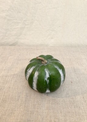 Small Fall Frosted Pumpkin Green