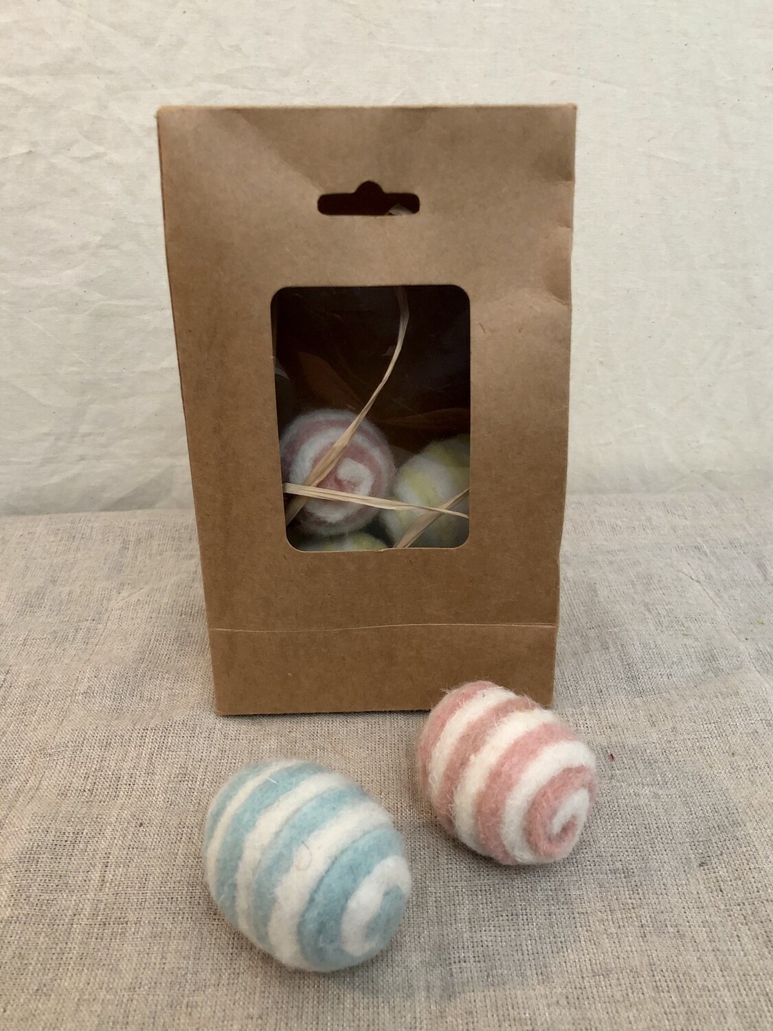 S/6 Felt Egg Bowl Fillers in Paper Bag