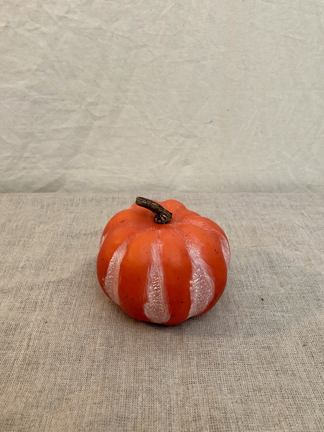 Small Fall Frosted Pumpkin Dk Orange
