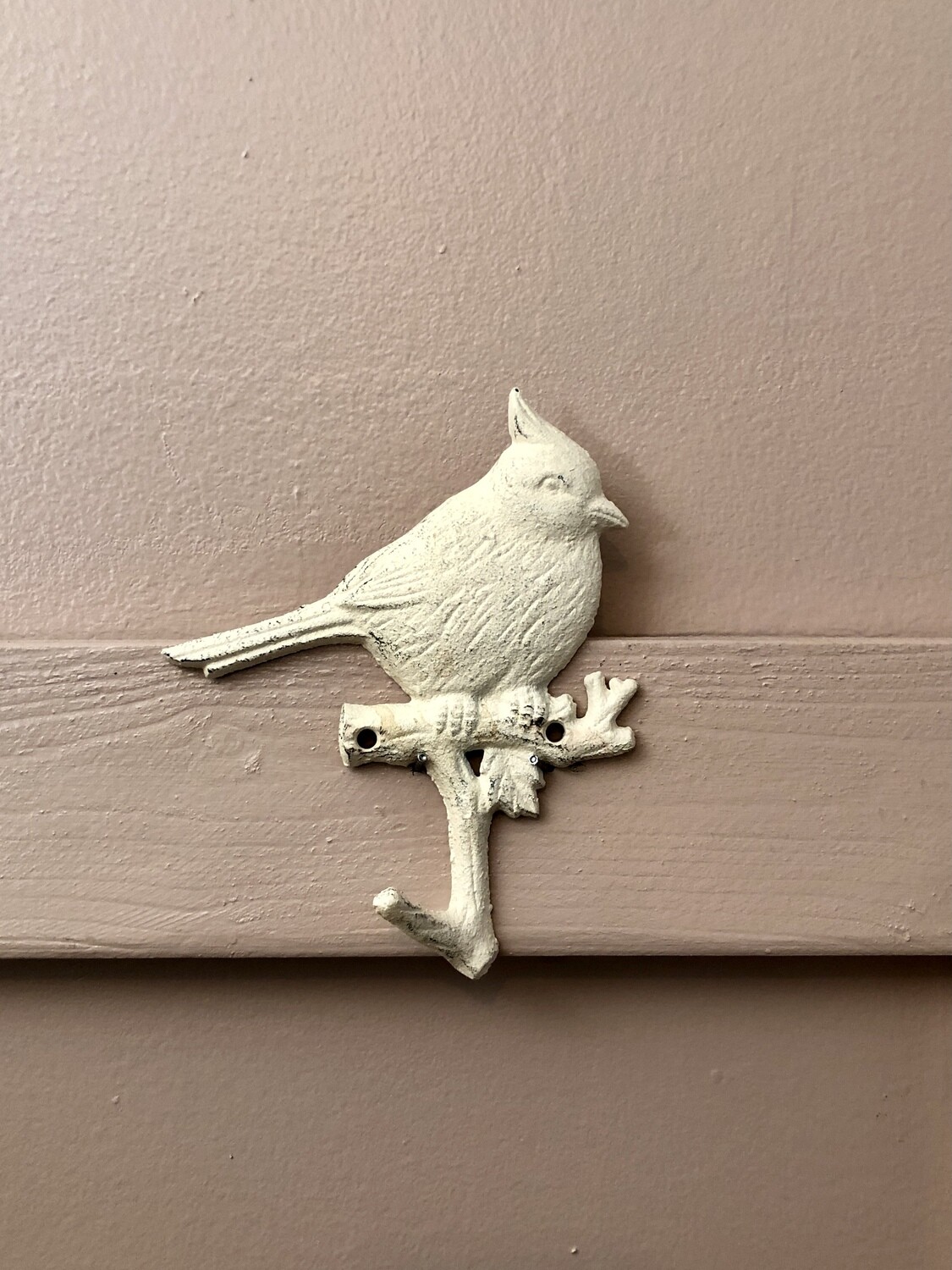 Cast Iron Bird Wall Hook Cream Cast Iron Bird Wall Hook Cream