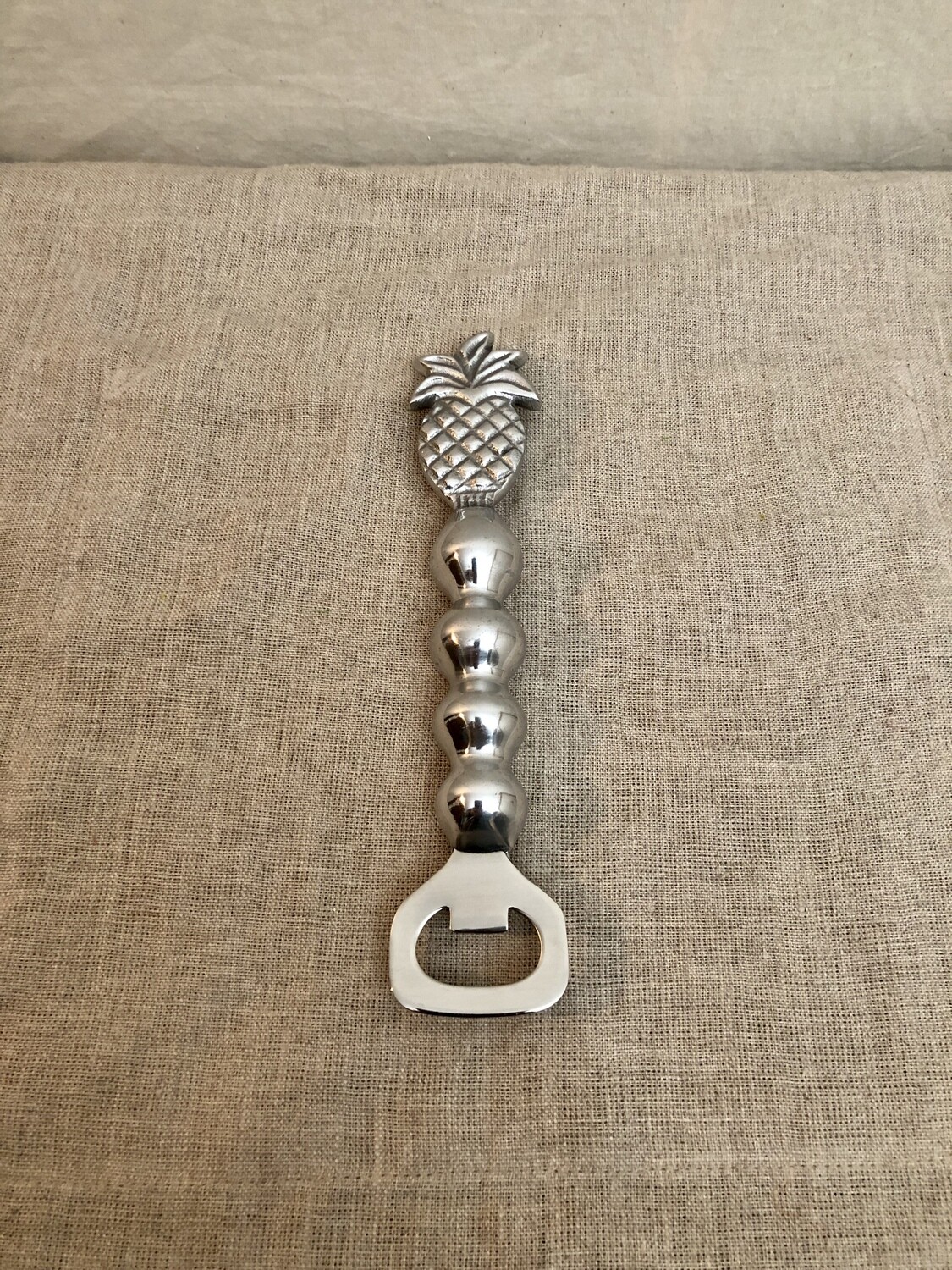 Silver Pineapple Bottle Opener Lg