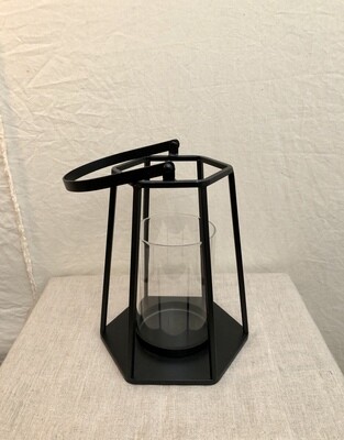 Iron & Glass Black Lantern Iron & Glass Black Lantern