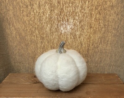 Wool Pumpkin Lg White