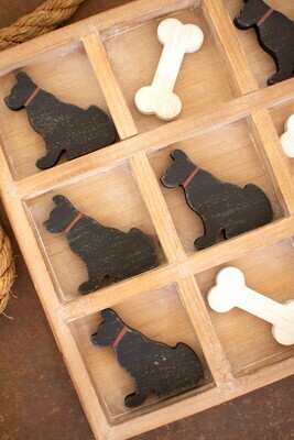 Wooden Dog and Bone Tic Tac Toe Wooden Dog and Bone Tic Tac Toe