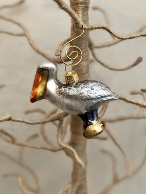 Pelican Glass Ornament