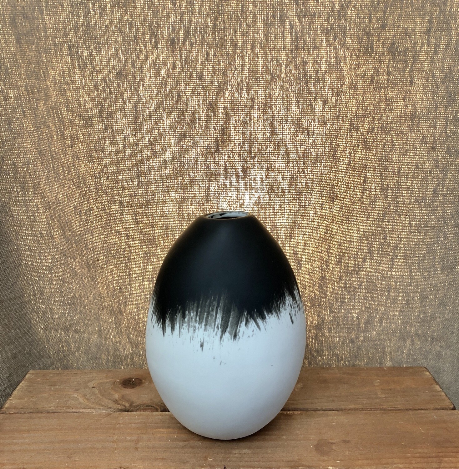 Oslo Tall Black &amp; White Vase