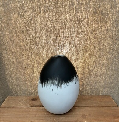 Oslo Tall Black &amp; White Vase