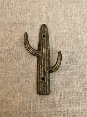 Iron Cactus Wall Hook Gold