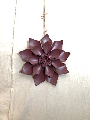 Metal Wall Flower Sm - Purple