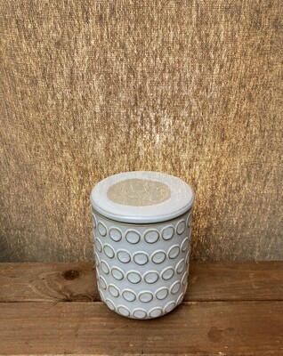 Ceramic Canister w/Dots Lg
