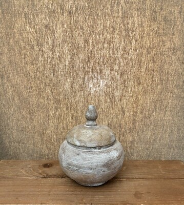 Deco Wood Box Whitewash Sm