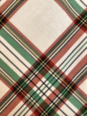 Vintage Plaid Cotton Square Tablecloth 54&quot;x54&quot;