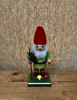 Wooden Gnome Nutcracker Green