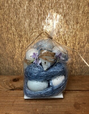 Natural Egg Bag - Blue