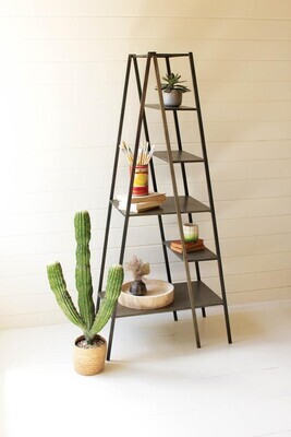 Black Metal Ladder Shelfing Unit