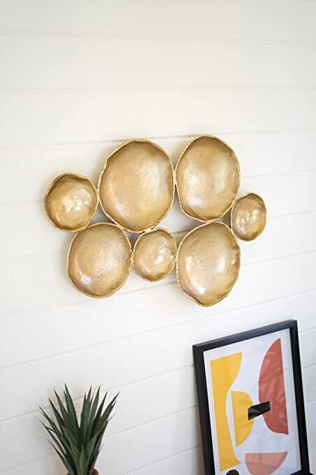 Antique Brass Finish Aluminum Wall Art