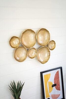 Antique Brass Finish Aluminum Wall Art