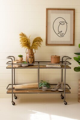 Rolling Wood and Iron Cart